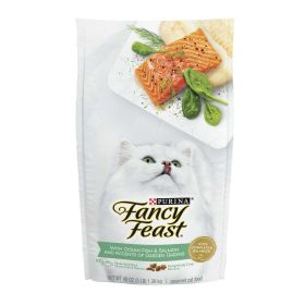 Purina Fancy Feast Dry Cat Food Ocean Fish Salmon Accents Of Garden Greens, 3 lb Bag